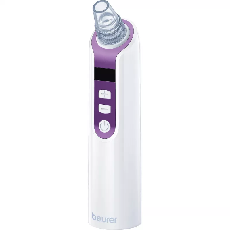 Limpiador de poros facial Beurer FC 41 — aspirador de poros compacto, blanco/lila
