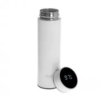 Adler | Botella isotérmica | AD 4506w | Material acero inoxidable/silicona | Blanco