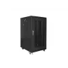 Armario rack independiente LANBERG FF01-6822-23B 22U, guías de 19 pulgadas, 1159×600×800 mm, IP20, ruedas, cerradura con llave, negro