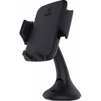 Soporte para coche YENKEE YSM 415BK soporte ajustable para smartphones, pinza universal, compatible con salpicadero/parabrisas