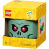 Caja de almacenamiento Room Copenhagen LEGO cabeza Skeleton pequeña, verde/negro