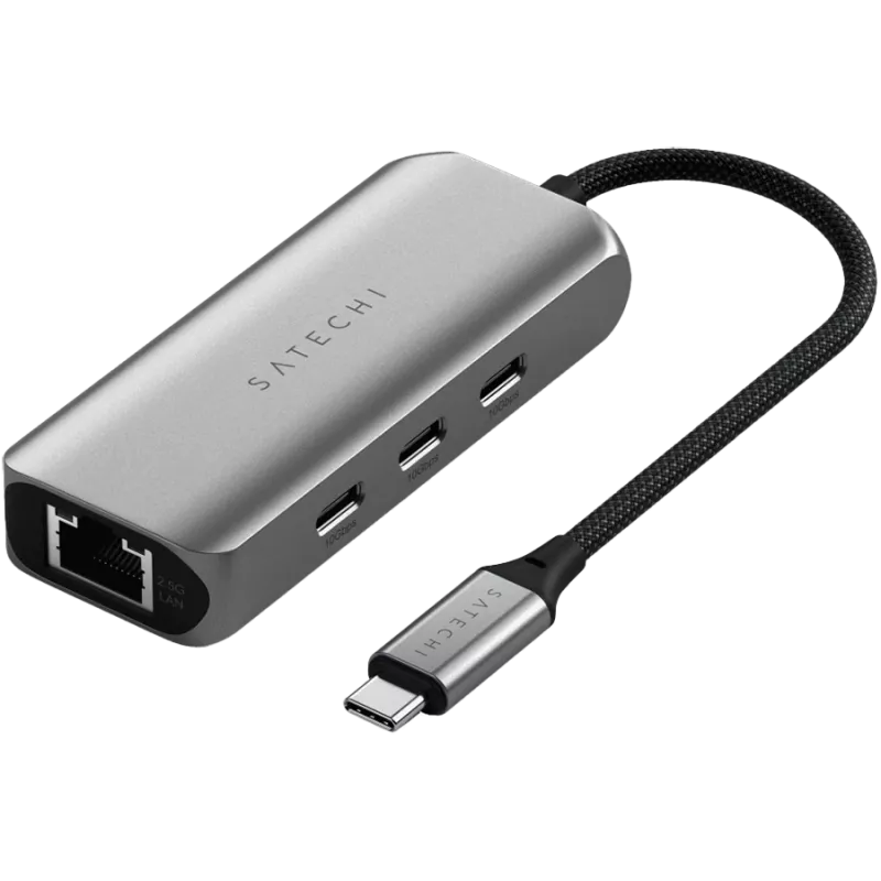Satechi Docking Station 4 en 1 ST-H3C25EM USB-C 3.2 Gen2 Gris (ST-H3C25EM)