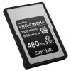 SanDisk PRO-CINEMA tarjeta CFexpress Type A - 480GB, 480 GB, CFexpress Type A, 1800 MB/s, 1650 MB/s, resistente a salpicaduras, al polvo y al agua, negro, Me
