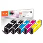 Peach PI100-396 Cartucho de tinta 5 uds. Compatible Extra (Súper) Alto Rendimiento Negro, Cian, Magenta, Negro foto, Amarillo