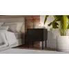 Mesita de noche Cama, 2 uds. CORTINA 45x40x51 negro