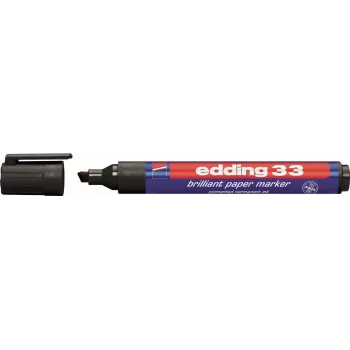 Rotulador permanente Edding 33 punta biselada negro