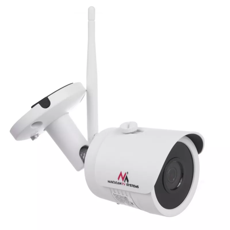 Cámara IP Maclean IPC WiFi 5MPx exterior, con sirena, CMOS 1/2.5, H.264/H.264+/H.265/H.265+/JPEG/AVI, Onvif, MCTV-516