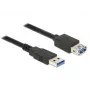 DeLOCK cable de extensión USB3.0 - cable de extensión USB - USB Type A (M) a USB Type A (H) - USB3.0 - 5,0 m - Negro (85058)
