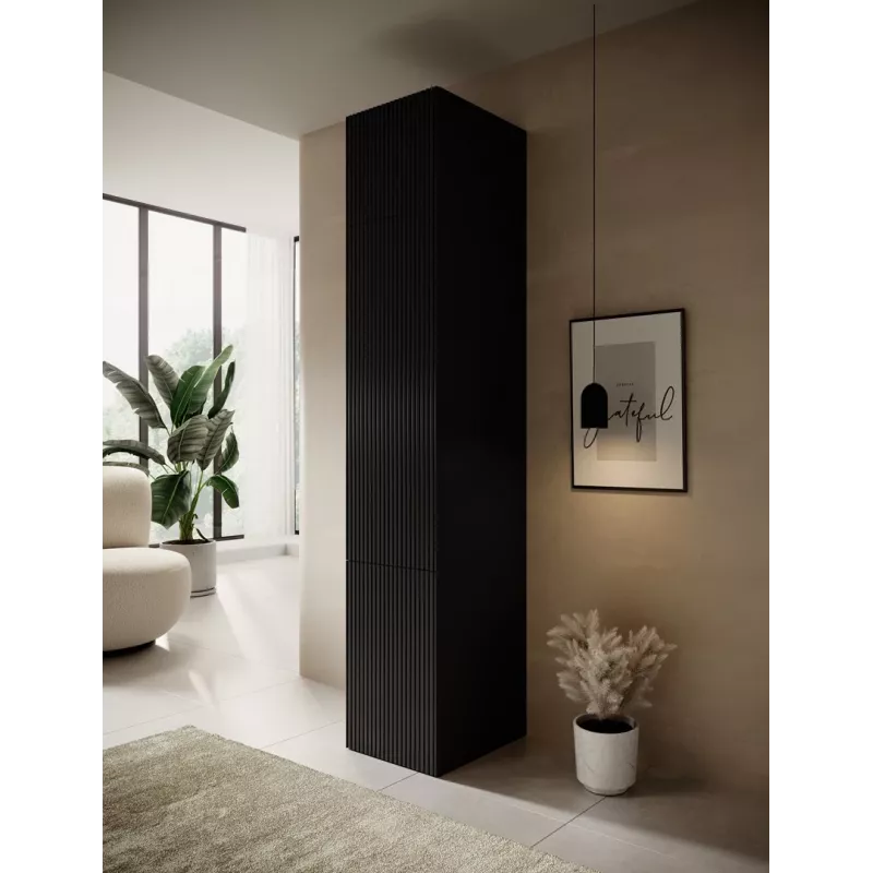Armario ropero cama meble PAFOS 1D BASE 45×55.5×45 cm negro mate, 1 puerta