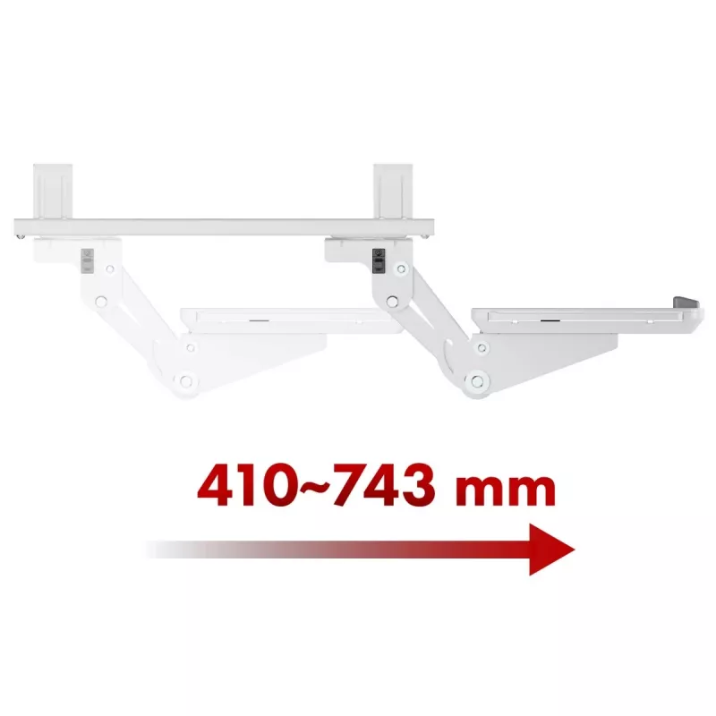Soporte de teclado MACLEAN MC-156 W — bandeja regulable bajo mesa, carga máx. 5 kg