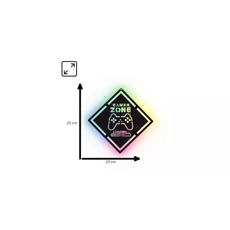 Letrero LED neón MANTA MASNL132RGB Style Neon Lights GAMER ZONE, decoración de pared con iluminación RGB