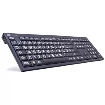 Logickeyboard XL Print USB QWERTZ Alemán Negro