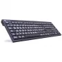 Logickeyboard XL Print USB QWERTZ Alemán Negro