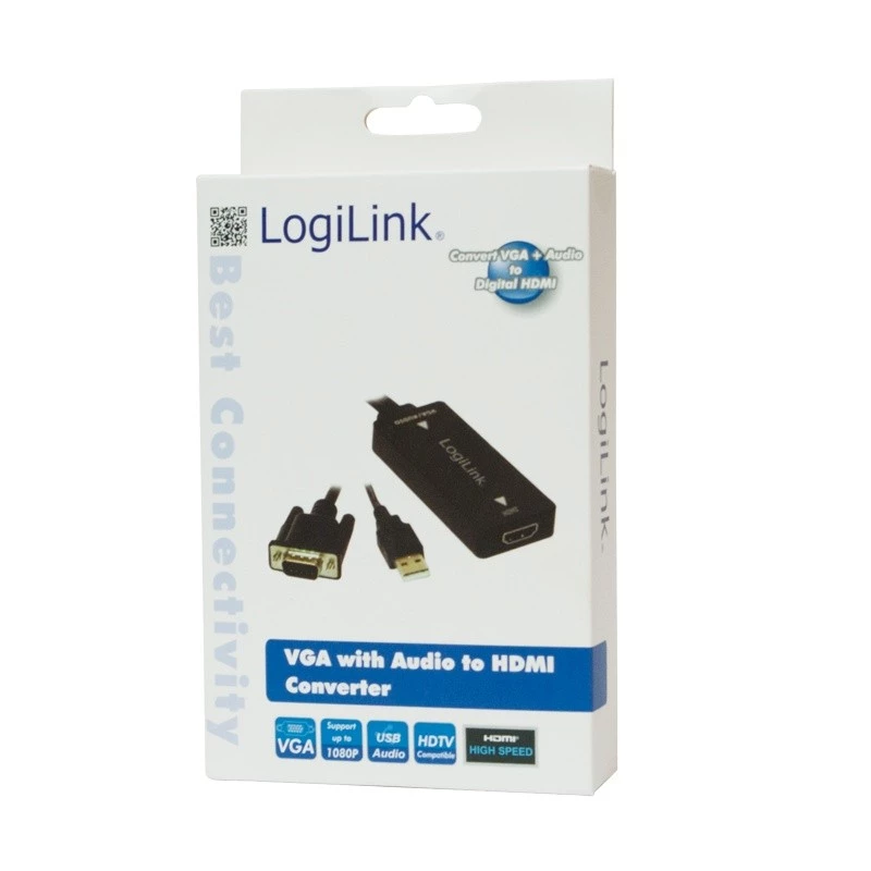 Adaptador de cable de vídeo LogiLink CV0060 negro