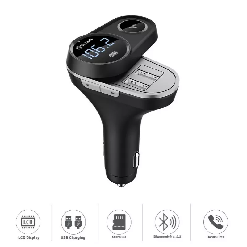 Transmisor FM Tellur FMT-B5, negro