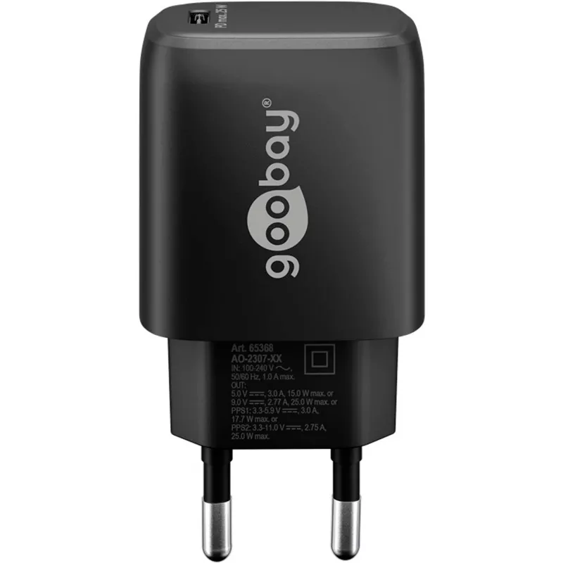 Goobay 65367 cargador interior AC para portátil smartphone tablet negro