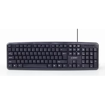 Gembird KBS-UO4-01 teclado ratón incluido Office USB QWERTY inglés de EE. UU. negro