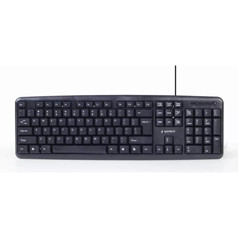 Gembird KBS-UO4-01 teclado ratón incluido Office USB QWERTY inglés de EE. UU. negro