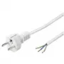 Wentronic Goobay cable de alimentación con toma de tierra para montaje propio, 1,5 m, blanco - tipo F (tipo F, CEE 7/7) > extremos de cable sueltos (51328)