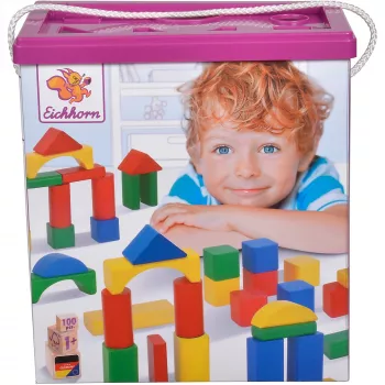Eichhorn bloques de construcción de madera multicolor, juguete de construcción