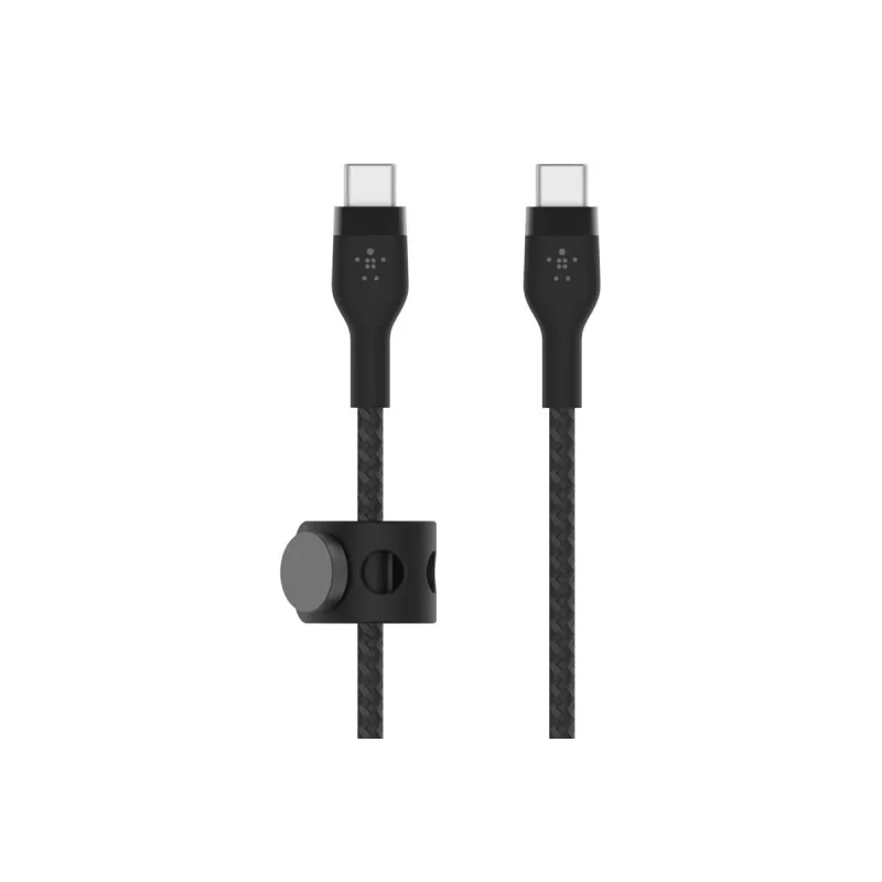 Cable BoostCharge USB-C/USB-C silicona trenzada 2 m, negro