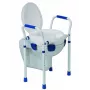 Asiento de inodoro Aston Clipper VII 500431 — asiento de inodoro médico ajustable, polipropileno, marco de aluminio/acero, diámetro interior 25×21 cm