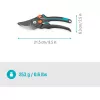 Tijera de jardín PremiumCut Pro Flex (gris/turquesa, bypass, apertura de mango ajustable sin escalonamiento)