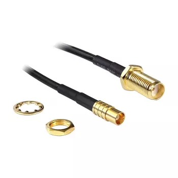 Cable coaxial DeLOCK 88577 0,2m SMA MCX Negro