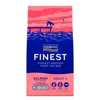 FISH4DOGS Finest Salmon Large breeds - pienso seco para perros - 12 kg