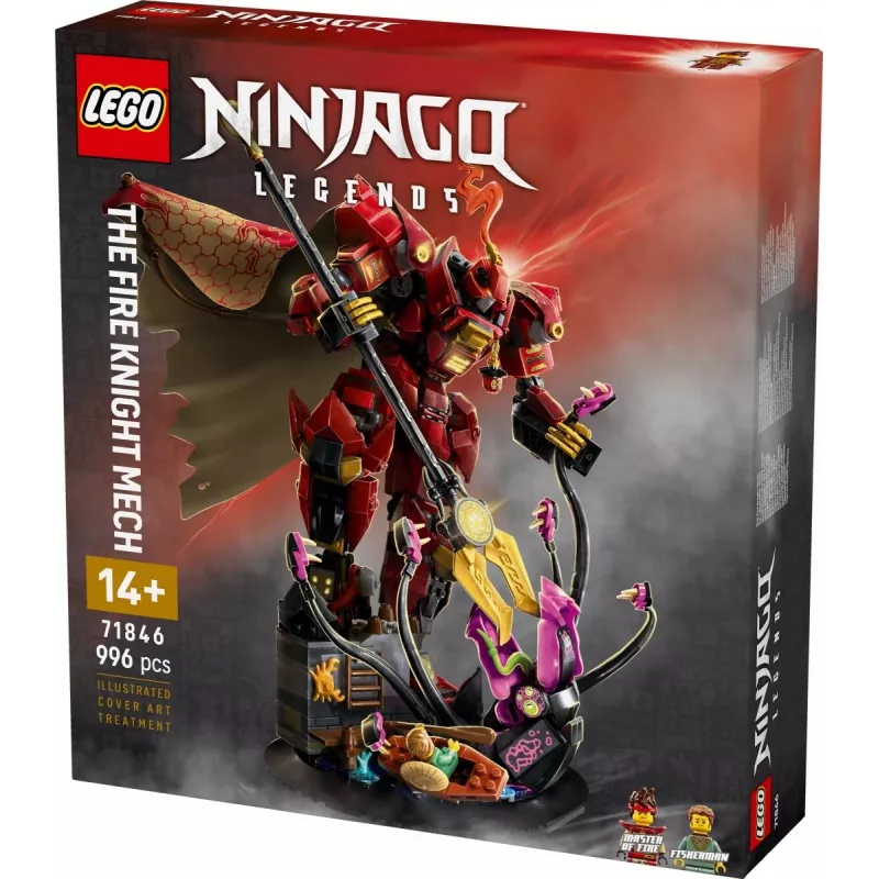 LEGO Set de construcción NINJAGO 71846 Mech Caballero de Fuego, 996 piezas, 2 minifiguras, extremidades articuladas, 260 mm de altura