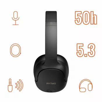 Auriculares Manta HDP1001BK Rytmo Elegance negros