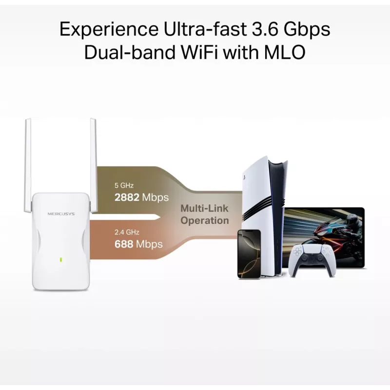 Mercusys ME25BE BE3600 Wi-Fi 7 Extensor de alcance