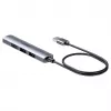 Hub USB Unitek H1208CGY01 — 4 puertos USB 3.0 (5 Gbit/s), compatible con USB 2.0, aluminio