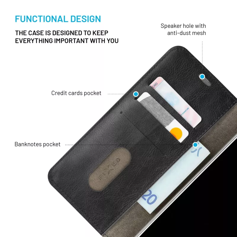 FIXED Opus para Samsung Galaxy S26+, negro | Funda trasera fija