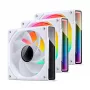 Ventilador de caja Jonsbo ZK-120W Reverse ARGB blanco de 120 mm, 120 mm PWM, cable con funda