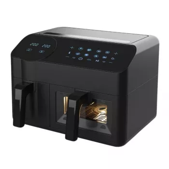 Freidora de aire eléctrica Maestro MR-760 – aparato de sobremesa con doble construcción, 3,5 L + 6 L, control táctil, 2000–2400 W, negro