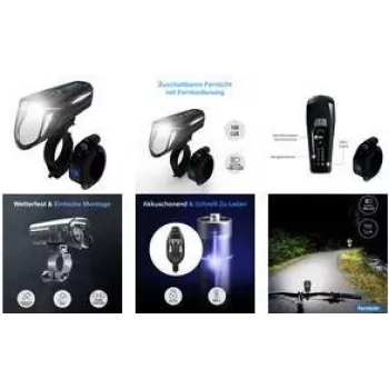 Faro LED para bicicleta FISCHER 50690 — a pilas, negro