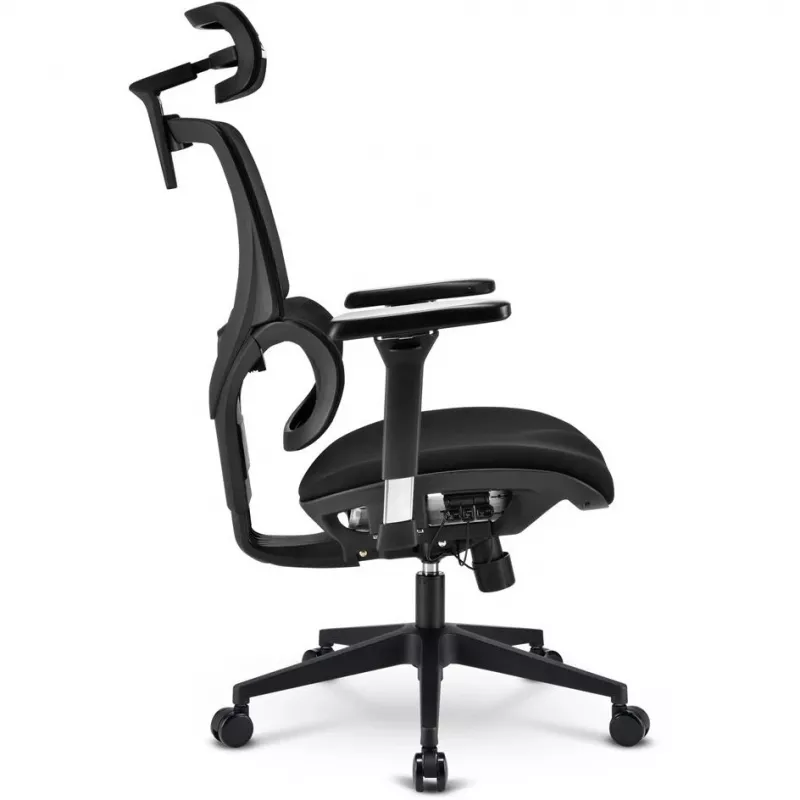 Silla de oficina Sharkoon OfficePal C40 — negra, diseño ergonómico, regulable en altura