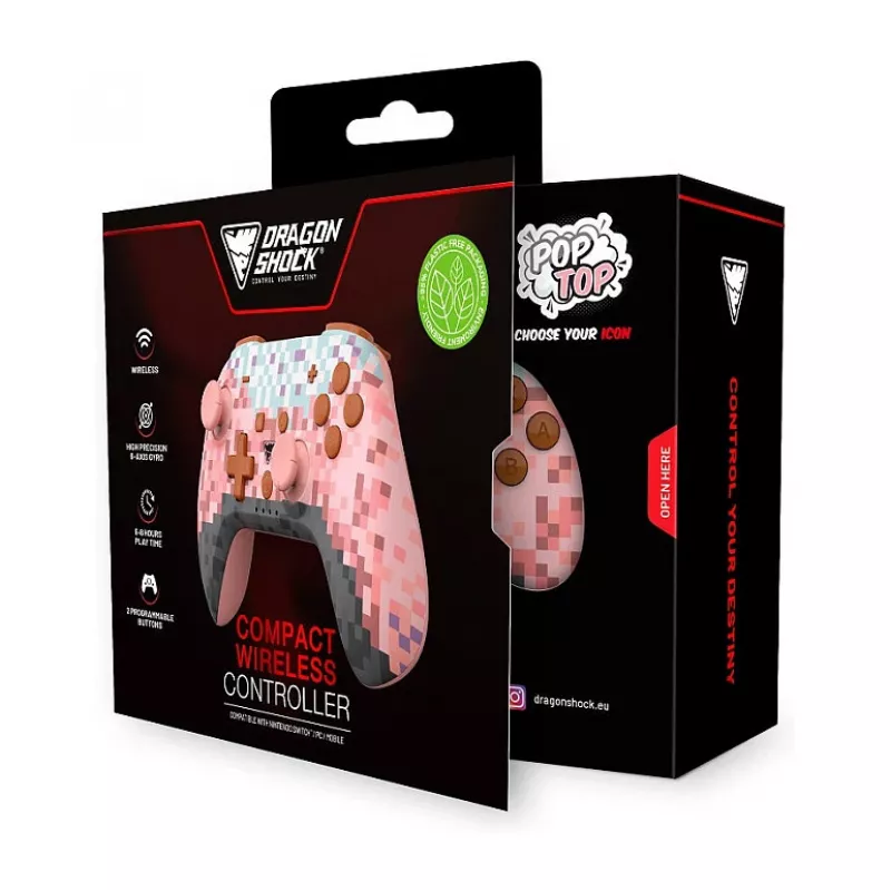 Dragonshock Mando Poptop inalámbrico cubos rosa Switch