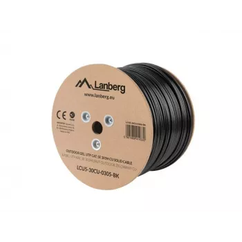 Cable de red Lanberg LCU5-30CU-0305-BK 305 m Cat5e U/UTP (UTP) negro (LCU5-30CU-0305-BK)