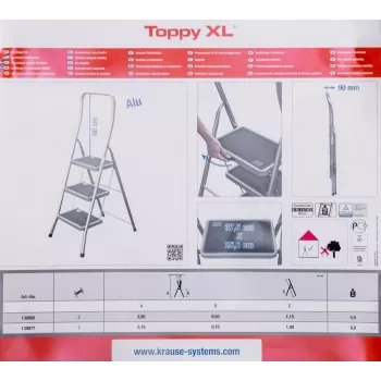 Escalera de tijera Krause Toppy XL plata