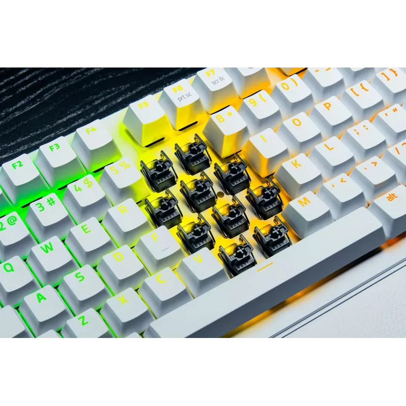 Razer Huntsman V3 Pro Tenkeyless 8KHz | Teclado gaming | Con cable | US | Blanco | Razer Analog Optical Switch Gen-2