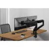 Soporte de monitor doble DIGITUS para 2 pantallas de 45 inch, pinza de mesa, 2×20 kg, VESA 75×75–100×100, inclinación -20–50°