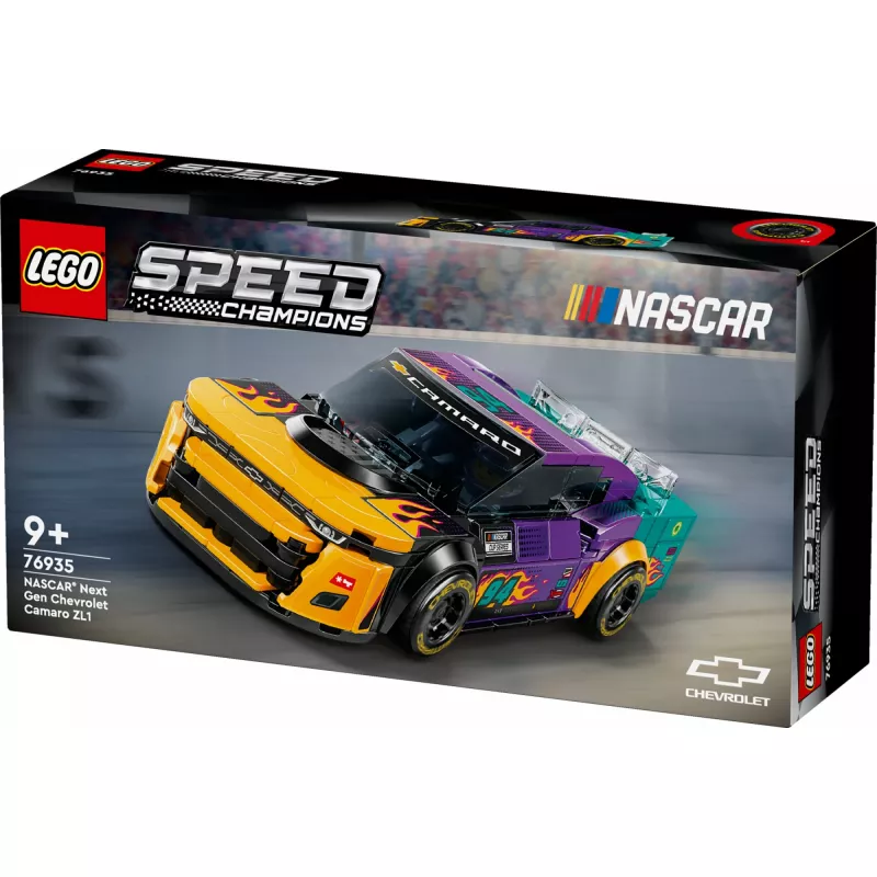 Juguete de construcción LEGO Speed Champions 76935 NASCAR Next Gen Chevrolet Camaro ZL1, 328 piezas, 1 minifigura, edad 9+
