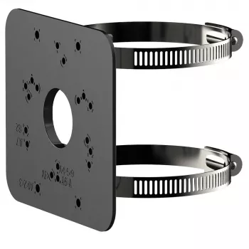Soporte de montaje en mástil DAHUA PFA152-E-B para mástiles de cámaras de vigilancia, estructura metálica resistente a la intemperie
