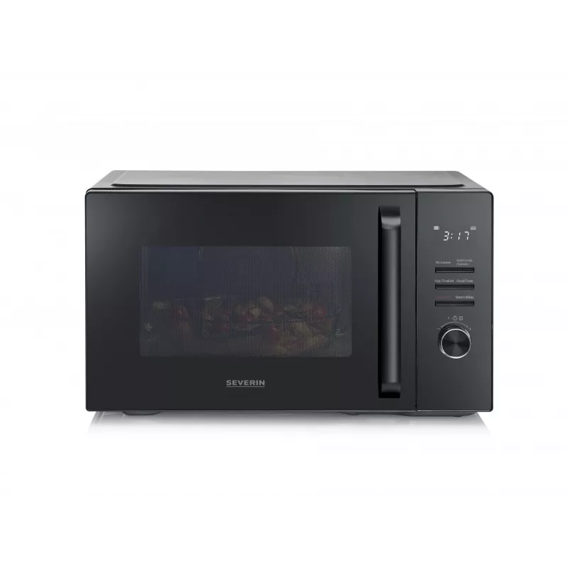 Microondas combinado SEVERIN MW 7798, de sobremesa, 29 l, 900 W, negro, plato giratorio de 315 mm