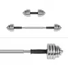 Mancuernas ajustables REBEL ACTIVE Chrome en maletín 15 kg con barra larga