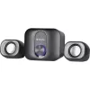 Altavoces de escritorio 2.1 DEFENDER V13 — 11 W RMS (6 W satélites, 5 W subwoofer), alimentación USB, entrada de 3,5 mm, negro