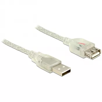 Cable USB DeLOCK 83883 USB 2.0 2 m transparente