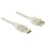 Cable USB DeLOCK 83883 USB 2.0 2 m transparente